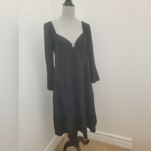 INC 3/4 Sleeve Black Dress NWT